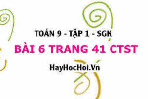 Bài 6 trang 41 Toán 9 tập 1 Chân trời sáng tạo